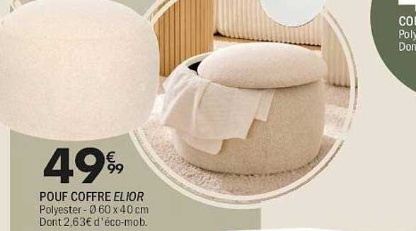 POUF COFFRE ELIOR