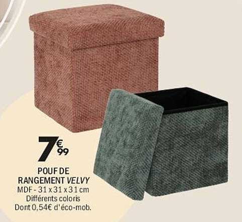 POUF DE RANGEMENT VELVY