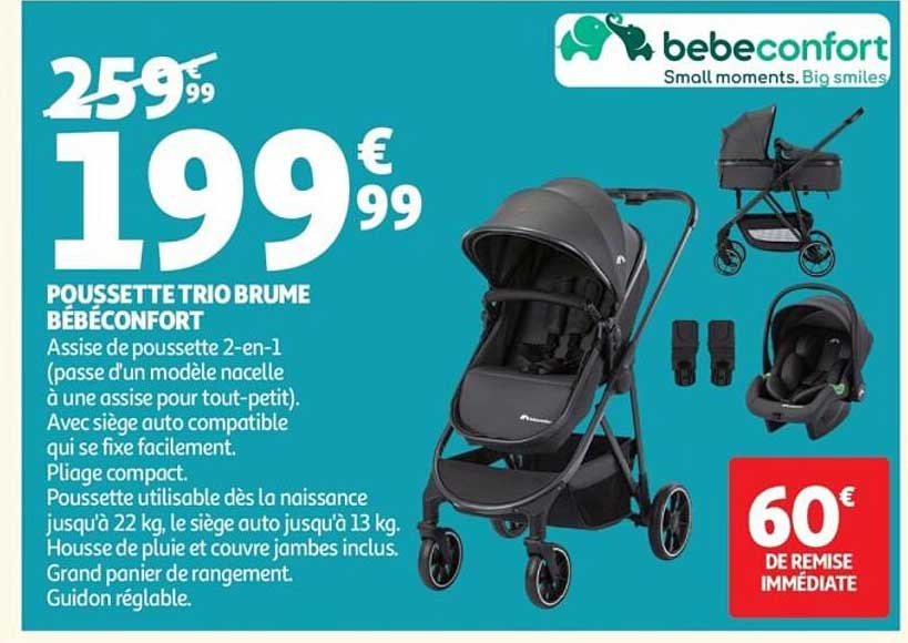POUSSETTE TRIO BRUME BÉBÉCONFORT