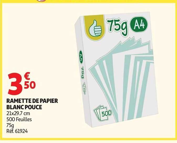 RAMETTE DE PAPIER BLANC POUCE