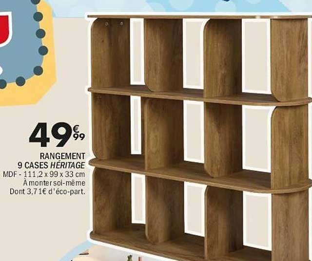 RANGEMENT 9 CASES HÉRITAGE