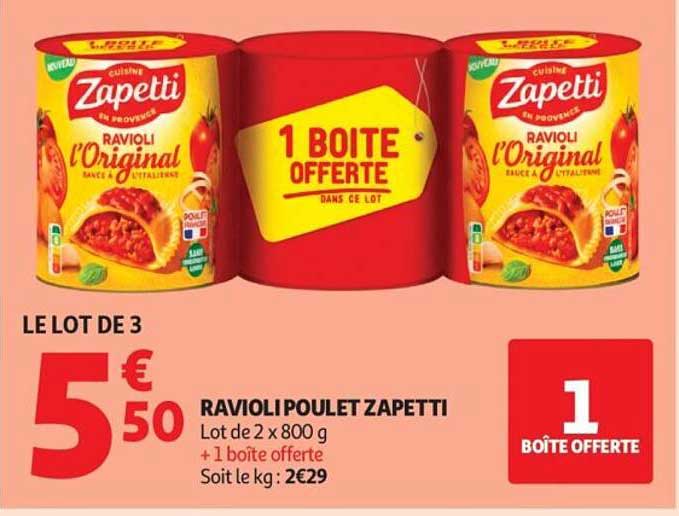 RAVIOLI POULET ZAPETTI