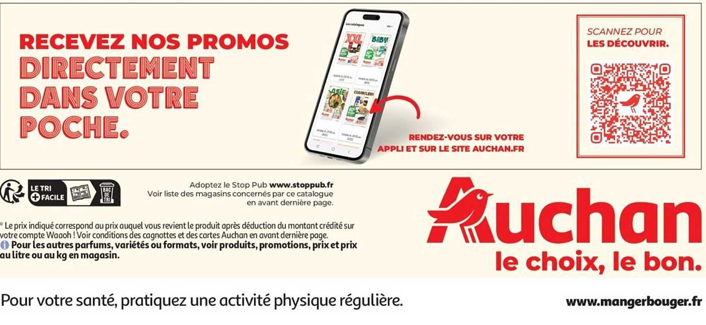 RECEVEZ NOS PROMOS DIRECTEMENT DANS VOTRE POCHE.