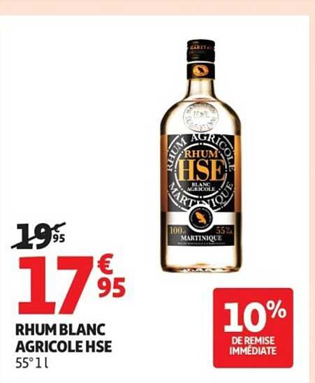 RHUM BLANC AGRICOLE HSE 55°1L
