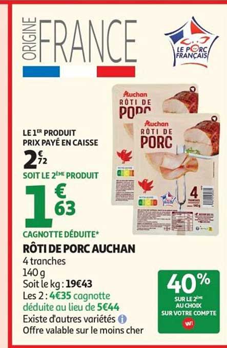 RÔTI DE PORC AUCHAN