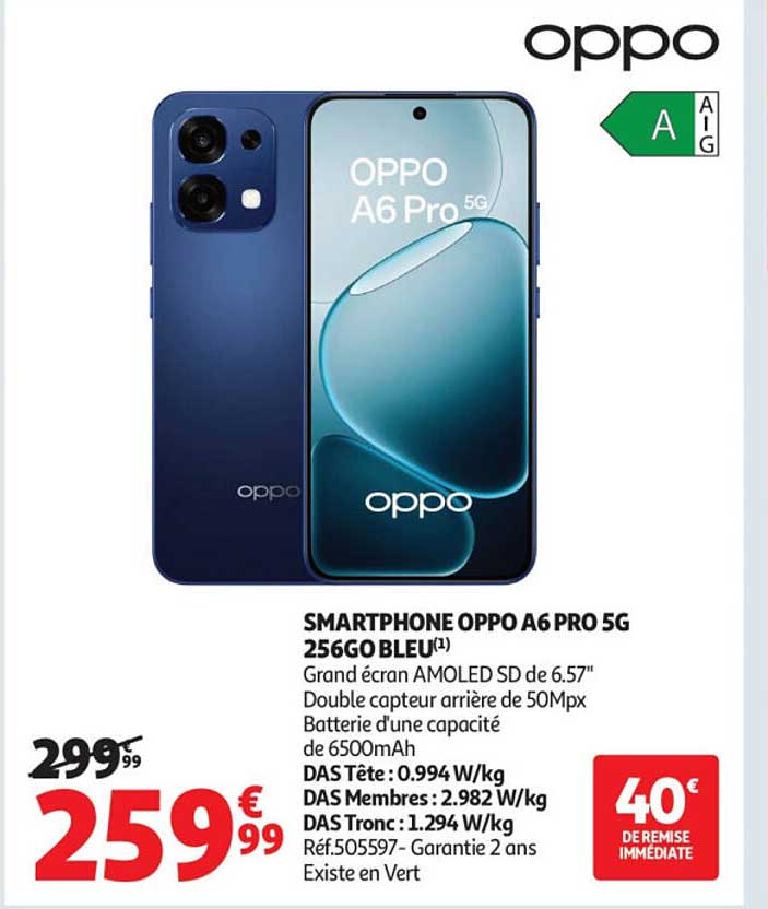 SMARTPHONE OPPO A6 PRO 5G 256GO BLEU(1)