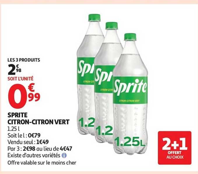 SPRITE CITRON-CITRON VERT 1.25 l