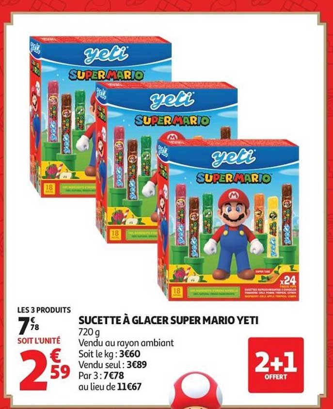 SUCETTE À GLACER SUPER MARIO YETI