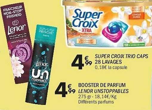 SUPER CROIX TRIO CAPS 28 LAVAGES 0,18€ la capsule