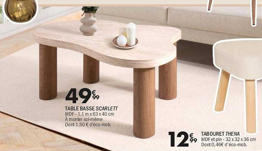 TABLE BASSE SCARLETT