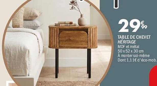 TABLE DE CHEVET HÉRITAGE