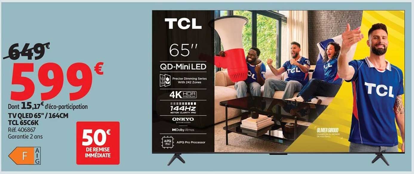 TV QLED 65'' / 164CM TCL 65C6K