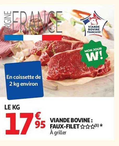 VIANDE BOVINE : FAUX-FILET À griller