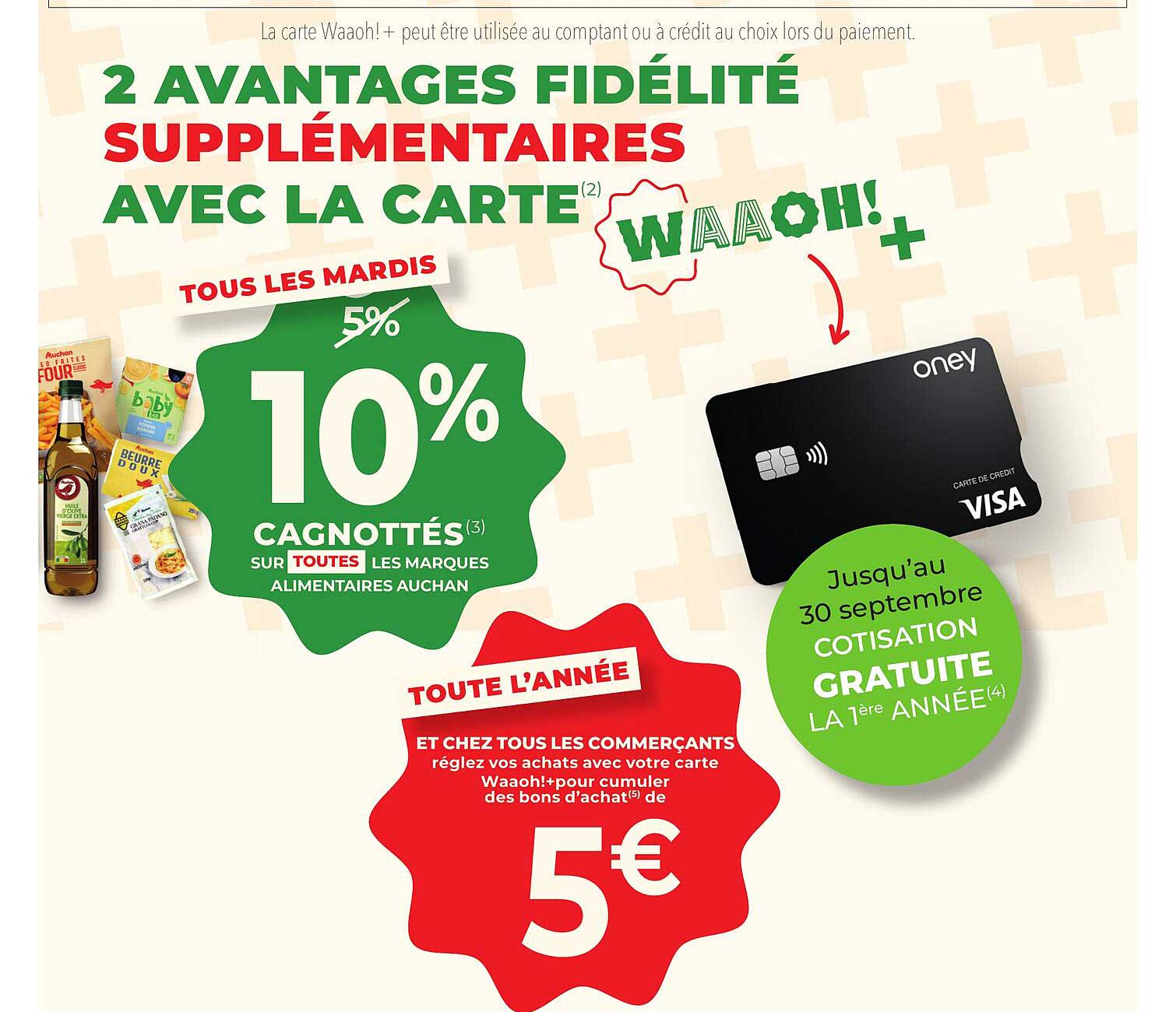 2 AVANTAGES FIDÉLITÉ SUPPLÉMENTAIRES AVEC LA CARTE WAAOH !