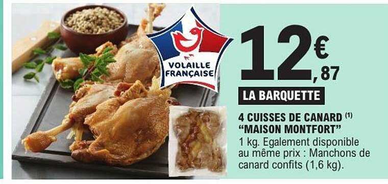 4 CUISSES DE CANARD "MAISON MONTFORT"