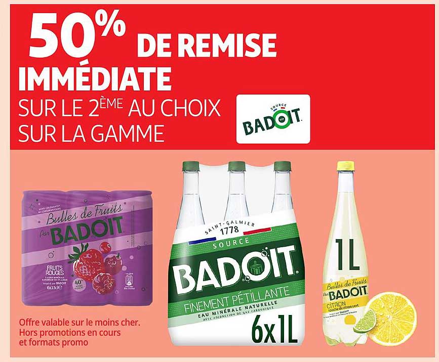 50% DE REMISE IMMEDIATE SUR LE 2ÈME AU CHOIX SUR LA GAMME