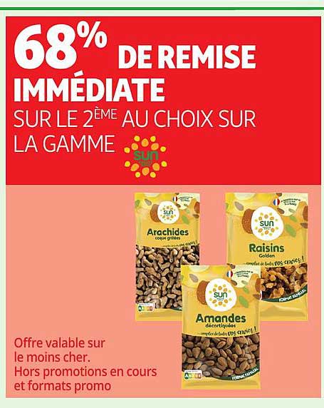 68% DE REMISE IMMEDIATE SUR LE 2ÈME AU CHOIX SUR LA GAMME SUN