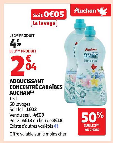 ADOUCISSANT CONCENTRÉ CARAÏBES AUCHAN