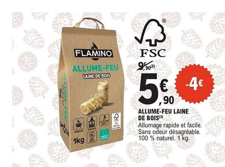 ALLUME-FEU LAINE DE BOIS