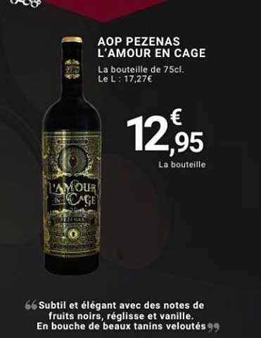 AOP PEZENAS L'AMOUR EN CAGE