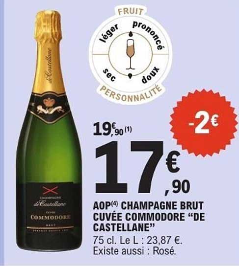 AOP(4) CHAMPAGNE BRUT CUVÉE COMMODORE “DE CASTELLANE”