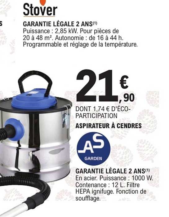 Aspirateur à cendres
