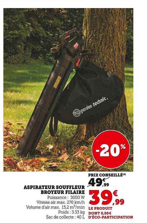 ASPIRATEUR SOUFFLEUR BROYEUR FILAIRE