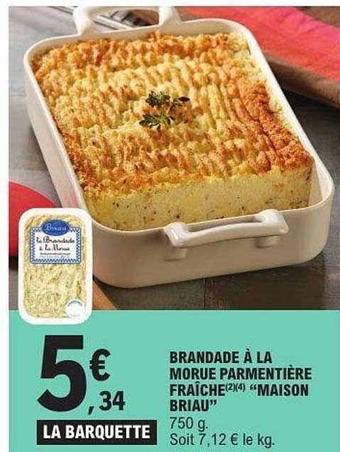 Brandade à la morue parmentière fraîche "MAISON BRIAU"