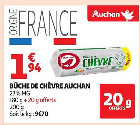 BUCHE DE CHEVRE AUCHAN