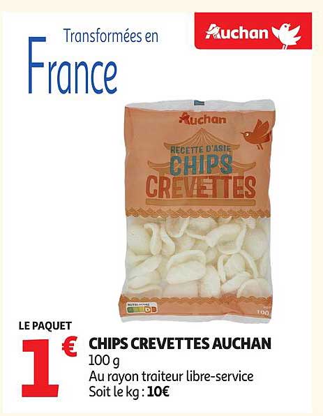 CHIPS CREVETTES AUCHAN