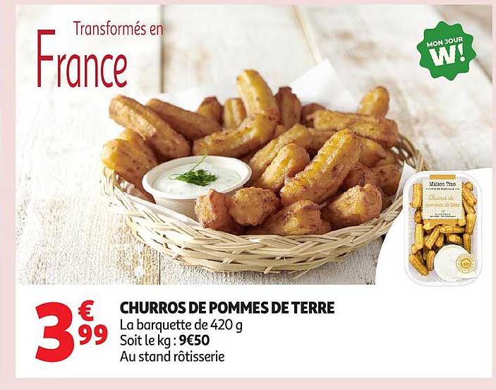 CHURROS DE POMMES DE TERRE