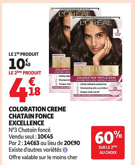 COLORATION CREME CHATAIN FONCE EXCELLENCE