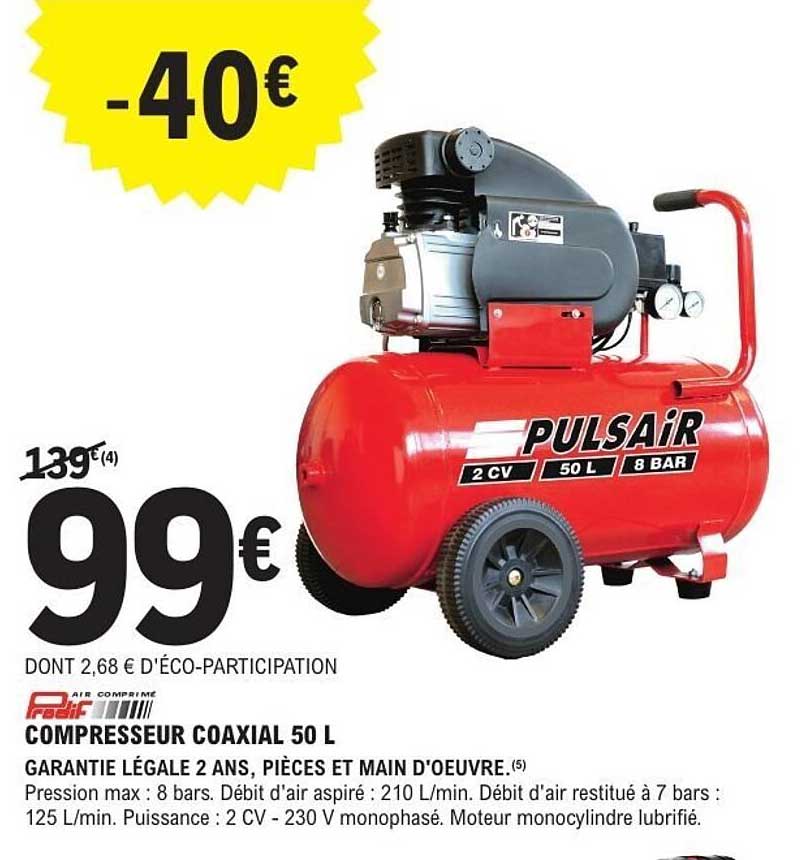 COMPRESSEUR COAXIAL 50 L