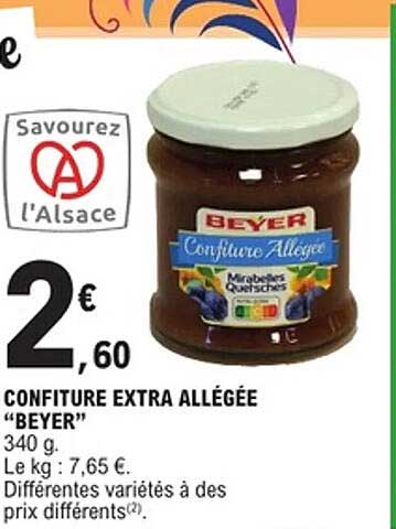 CONFITURE EXTRA ALLÉGÉE "BEYER"