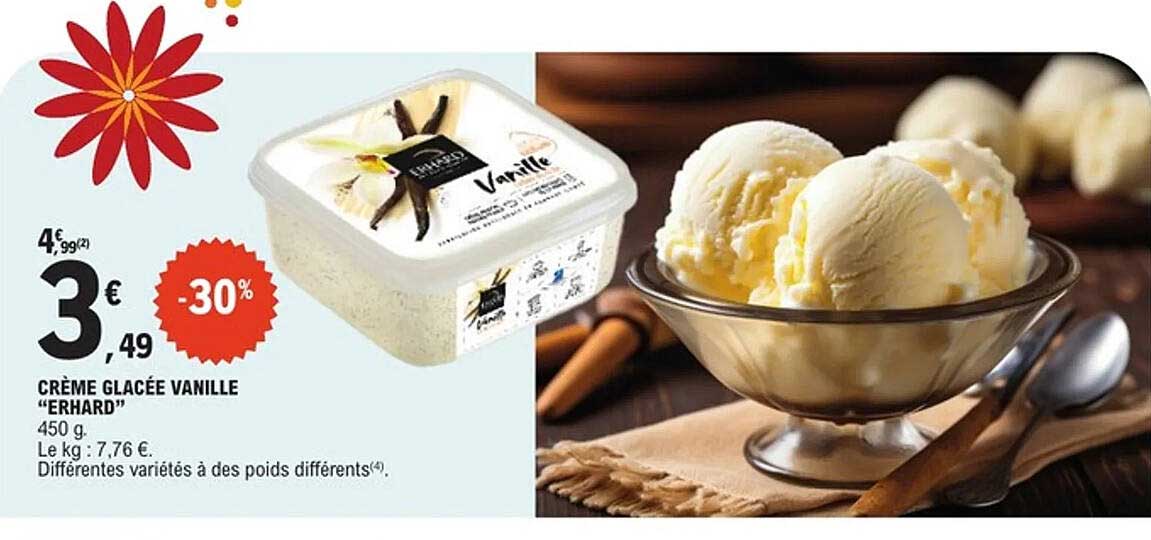 CRÈME GLACÉE VANILLE "ERHARD"