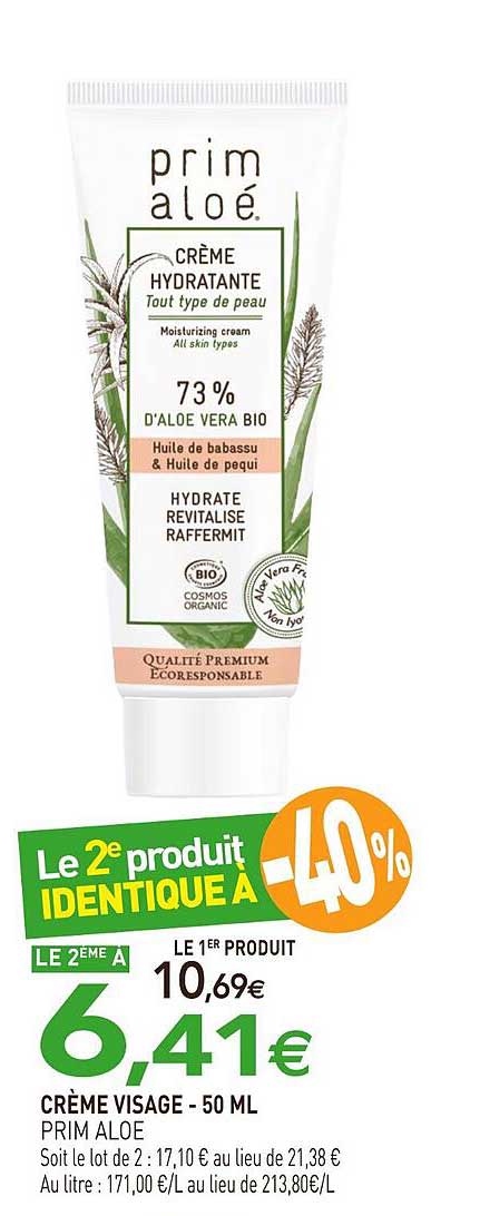 CRÈME HYDRATANTE TOUT TYPE DE PEAU - PRIM ALOÉ