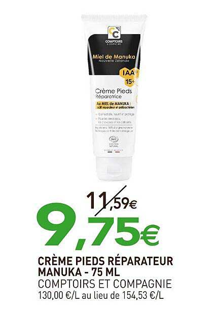 CRÈME PIEDS RÉPARATEUR MANUKA - 75 ML