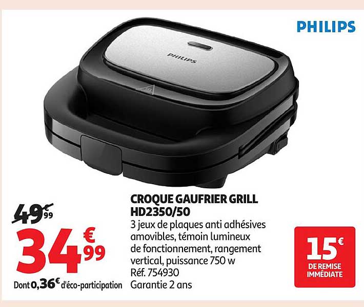 CROQUE GAUFRIER GRILL HD2350/50