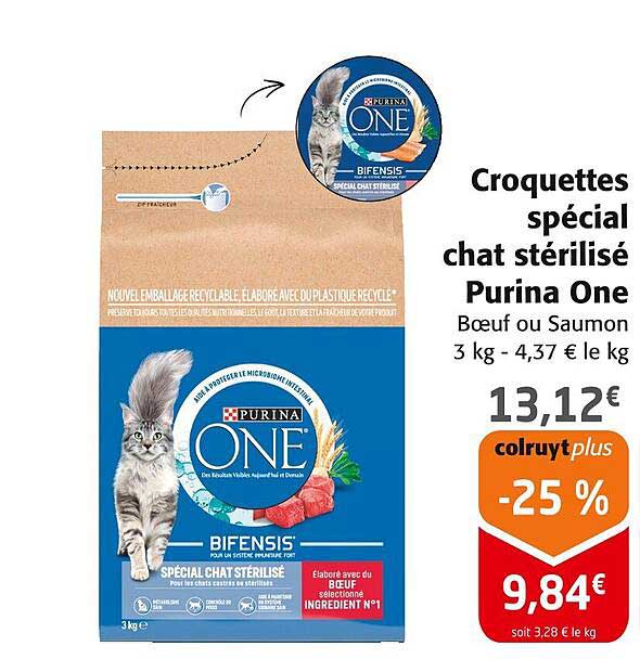 Croquettes spécial chat stérilisé Purina One
