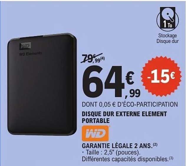 DISQUE DUR EXTERNE ELEMENT PORTABLE