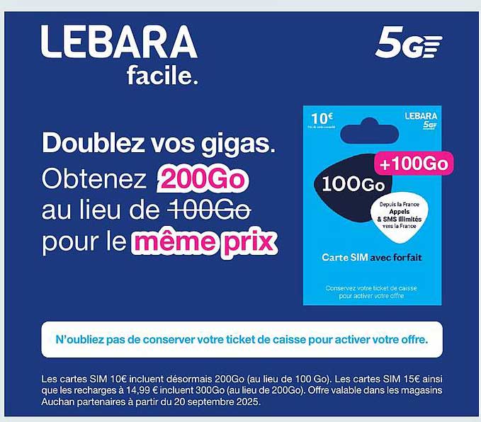 Doublez vos gigas.