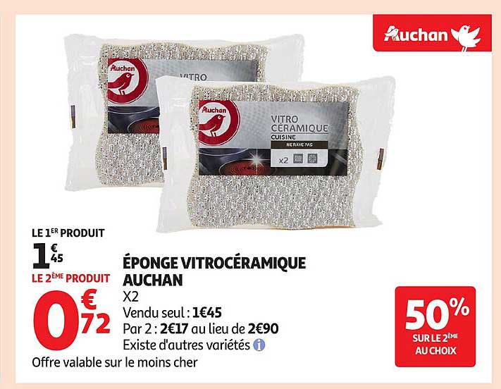Éponge Vitrocéramique Auchan