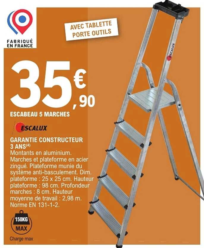 ESCABEAU 5 MARCHES