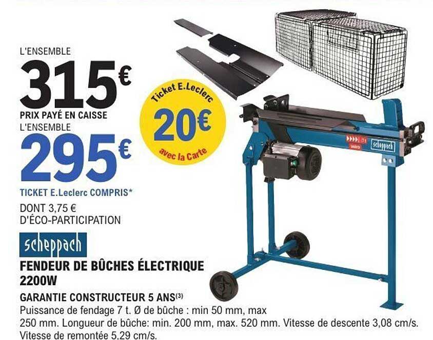 FENDEUR DE BÛCHES ÉLECTRIQUE 2200W