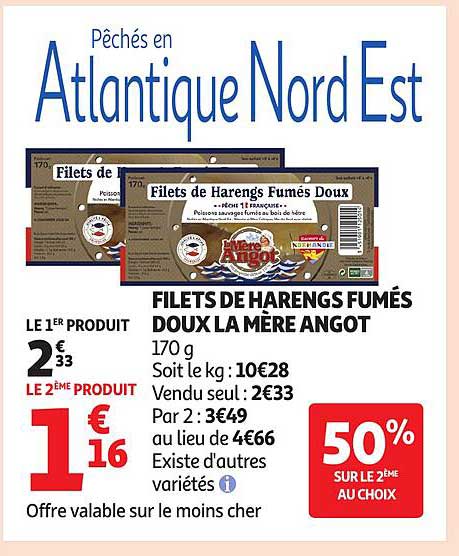 FILETS DE HARENGS FUMÉS DOUX LA MÈRE ANGOT