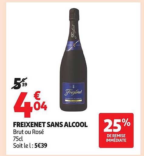 FREIXENET SANS ALCOOL Brut ou Rosé 75cl