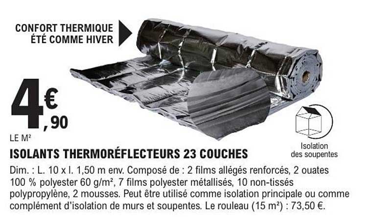 ISOLANTS THERMORÉFLECTEURS 23 COUCHES