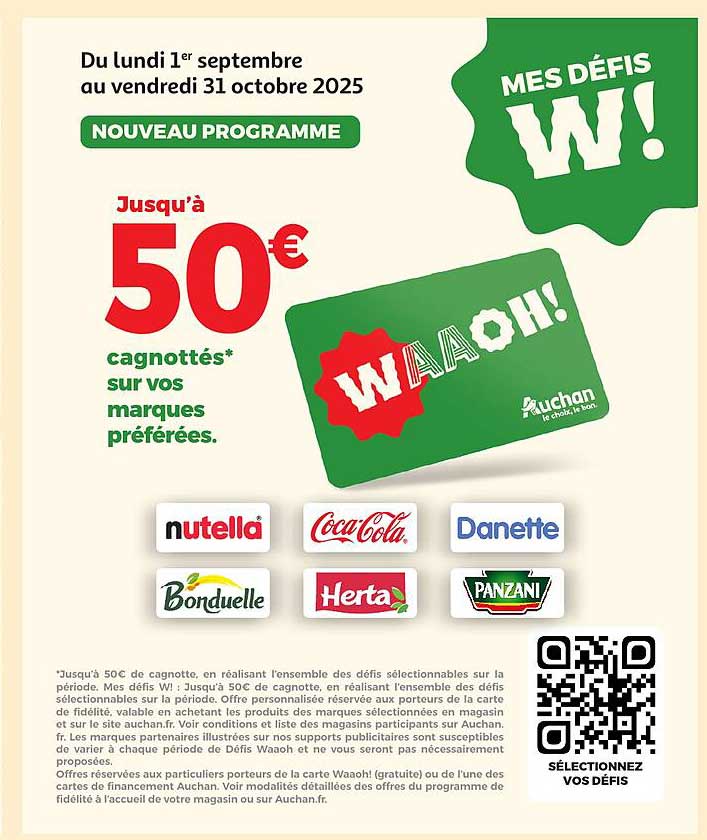 Jusqu'à 50€ cagnottés sur vos marques préférées.
