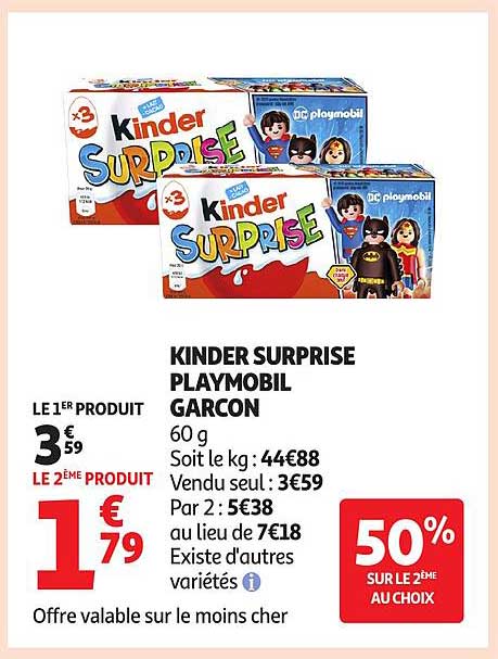 KINDER SURPRISE PLAYMOBIL GARCON
