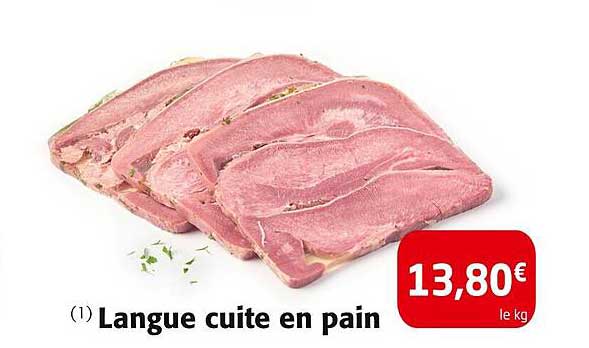 Langue cuite en pain
